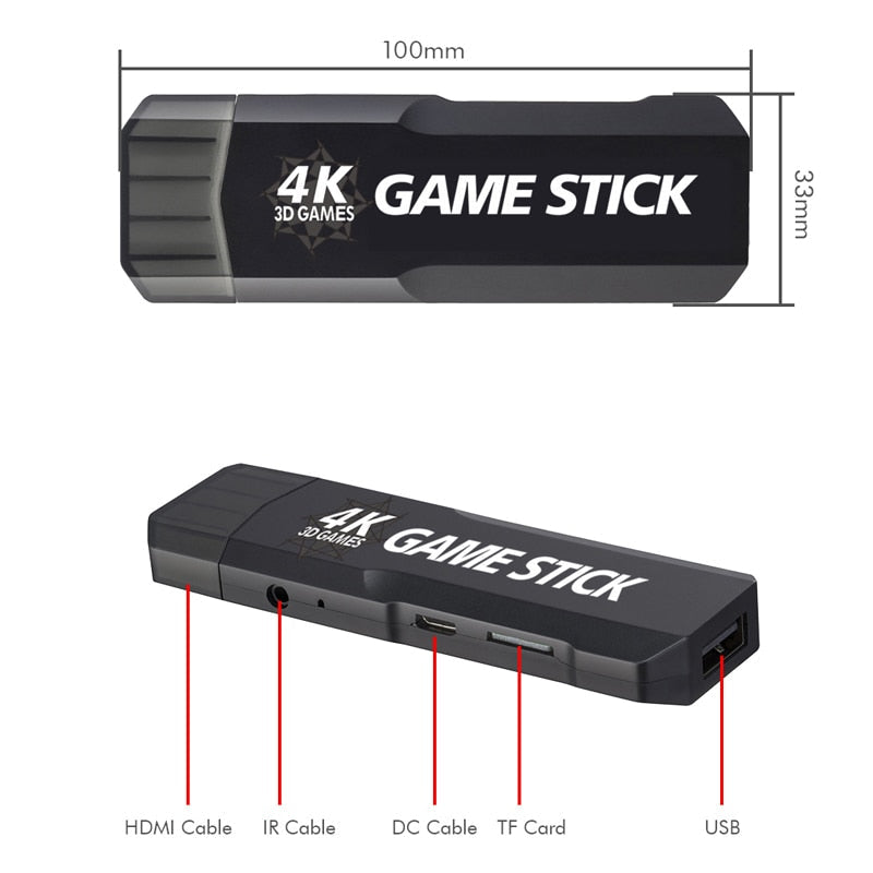 Super Game Stick Retrô - 40.000 jogos + 2 Controles