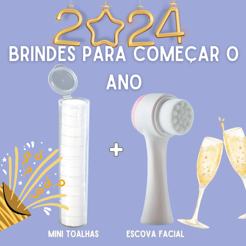 SuperKit - Dispenser de Sabão por indução + Brinde de Natal (Toalhas em Pastilha & Escova Facial)